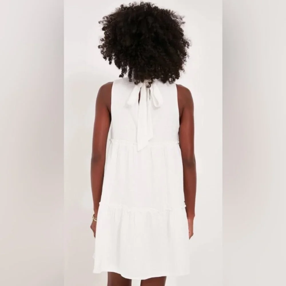 Tuckernuck Pomander Place Women's White Lightweight Gauze Morgan Dress, Size XL - Picture 2 of 9